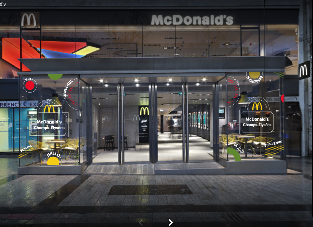 McDonald’s - Habillage vitrine - McDonald’s Champs-Élysées x JO Paris 2024